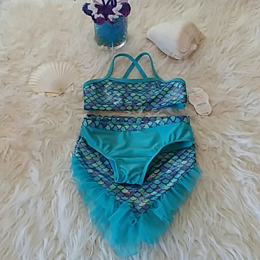 NWT 3 piece mermaid bathing suit